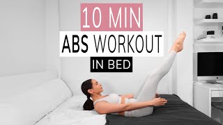 ABS WORKOUT IN BED  lose fat at home [upl. by Roydd]