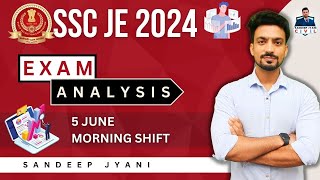 EXAM ANALYSIS SSC JE CIVIL 2024  05 JUNE MORNING SHIFT sandeepjyani [upl. by Alec910]