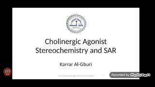 cholinergic agonist stereochemistry and SAR مرحلة رابعه [upl. by Dionis]