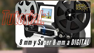 Tutorial 8 mm y Super 8 mm Film carretes a Digital MovieMaker [upl. by Eanal]