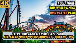 4K EVERYTHING at Silverwood Theme Park  All Rides  Areas  POVs  Complete Tour and Tips [upl. by Anatola]