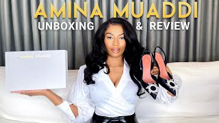 THE MOST ELEGANT BLACK SHOE  AMINA MUADDI BEGUM UNBOXING AND REVIEW  ARE THEY WORTH IT [upl. by Htinnek]