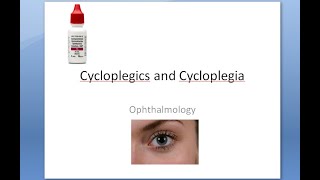 Ophthalmology 579 a Cycloplegics Cycloplegia CycloPentoLate HomAtropine Atropine Uses Eye [upl. by Elleivad]