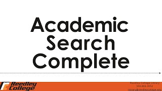 Academic Search Complete [upl. by Nawak]