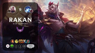 Rakan Support vs Xerath  KR Master Patch 141 [upl. by Annuahs]