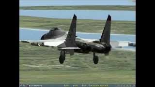 1 Su 27 vs 2 F15C Dogfight [upl. by Cowey]