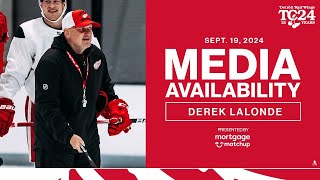 Derek Lalonde Training Camp Media  Sept 19 2024 [upl. by Roosevelt]