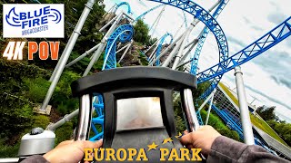 🎢 BLUE FIRE 4K Front Row POV  Europa Park  2024 [upl. by Aillimac]