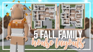 1 amp 2 Story Fall Family House Layouts in Bloxburg Roblox [upl. by Fosdick]