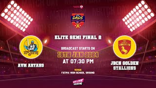 JFSC DADS PREMIER LEAGUE ELITE SEMI FINAL 2  AVM ARYANS VS JBCN GOLDEN STALLIONS [upl. by Anait]