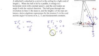 Chapter 5 Example 2 Conical Pendulum [upl. by Kerrie]