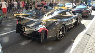 Pagani Huayra R SOUND  Loud Accelerations and Revs  driving on puplic road [upl. by Mercado]