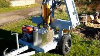 Homemade log splitter [upl. by Nolie]