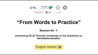 From Words to Practice Introducing GCDI Thematic workshops English version [upl. by Ajssatan]