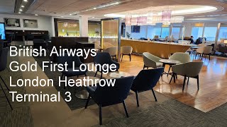 British Airways Galleries First lounge London Heathrow Terminal 3 [upl. by Betthezel]