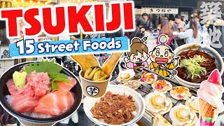 Japan Travel Guide  Tsukiji fish market Tokyo Street Food Tour [upl. by Lihkin651]