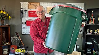 Rubbermaid BRUTE Heavy Duty Round TrashGarbage Can 32 Gallon [upl. by Thatch]