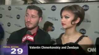 Zendaya amp Val CNN Interview  DWTS Week 5 [upl. by Alyacim]