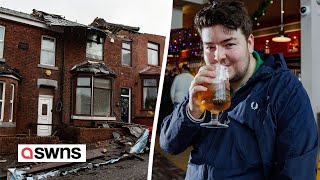 quotGoing to the pub for a pint saved my life during the Manchester tornadoquot  SWNS [upl. by Aerehs]