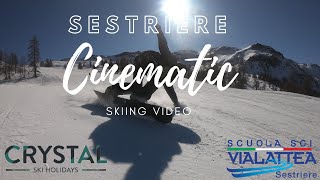 Sestriere 4K Cinematic skiing video  2020 [upl. by Awahsoj]