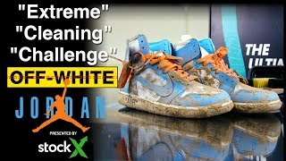 OffWhite Jordan 1 UNC Extreme Cleaning Challenge presented by StockX [upl. by Steiner965]