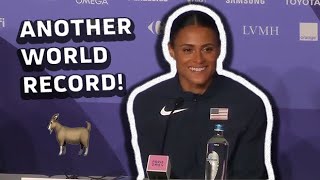 Sydney McLaughlinLevrone WORLD RECORD Anna Cockrell Silver In 400m Hurdles At Paris Olympics 2024 [upl. by Mic]