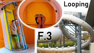 Loopingrutsche im F3 Familien und Freizeitbad in Fellbach GoPro ONRIDE POV [upl. by Mossolb]