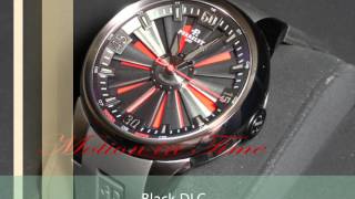 Perrelet Turbine 44mm quotDouble Rotorquot BlackRed Dial  Black DLC Ref  A10471 [upl. by Milda]