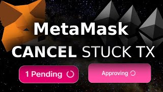 HOW TO CANCEL STUCK PENDING TRANSACTION MetaMask TUTORIAL [upl. by Ymme]