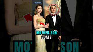 Angelina Jolie Son Knox angelina redcarpet awards hollywood hollywoodmovies [upl. by Anillek]