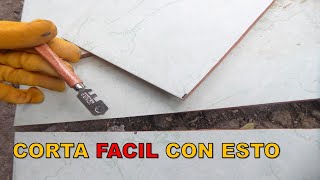 Como CORTAR CERAMICAS O MAYOLICAS CON CORTA VIDRIOS muy fácil [upl. by Ytrebil208]