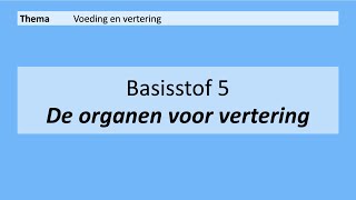 VMBO 4  Voeding en vertering  Basisstof 5 De organen voor vertering 8e editie [upl. by Drofnelg]