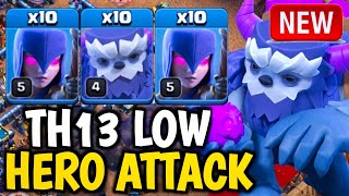 WITCH Outsmart TH13 Yeti Attack with Pro Strategy  Th13 Yeti Witch Strategy  Th13 Low Hero Attack [upl. by Atnaloj]