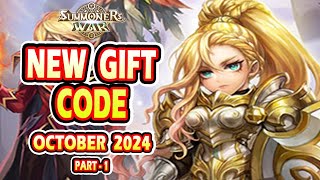 Summoners War New Promo Code  Summoners War New Gift Code October 2024 Part1 [upl. by Faxun]