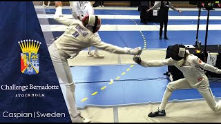 Challenge Bernadotte 2024 epee pool Caspian P vs Conrad Kongstad [upl. by Akayas]