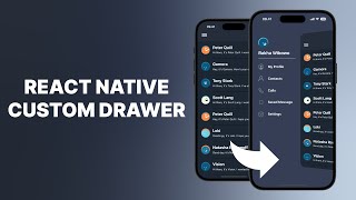 React Native Custom Drawer With Reanimated [upl. by Muncey830]