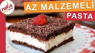 AZ MALZEMELİ EN KOLAY PASTA  Çikolatalı Muhallebili Pasta [upl. by Ahsiekim]