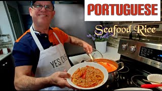 Delicious Seafood Paella Portuguese Styleown recipedeliciousfoodseafoodfoodieportuguesefood [upl. by Nonnairb271]