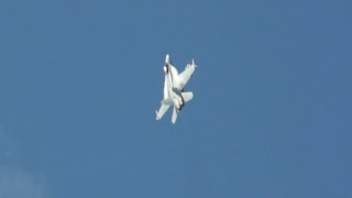 Boeing FA18F Super Hornet flying Display at Farnborough Airshow 2014 [upl. by Randolph992]