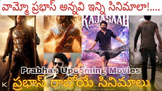 Prabhas upcoming movies  prabhas new movie updates  prabhas kalki2898ad salaar sprit [upl. by Onairam146]