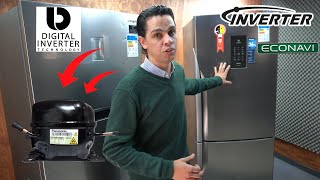 TUDO SOBRE GELADEIRA INVERSE E INVERTER EM MENOS DE 7 MINUTOS SAMSUNG E PANASONIC [upl. by Cohe586]