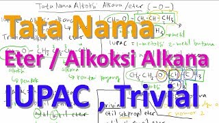 Tata Nama Alkoksi Alkana Eter IUPAC dan Trivial [upl. by Kroy441]