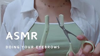 ASMR Doing Your Eyebrows No talking layered sounds [upl. by Veedis]