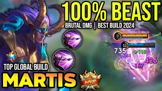 MARTIS BEST BUILD 2024  TOP GLOBAL MARTIS GAMEPLAY  MOBILE LEGENDS✓ [upl. by Elodia]