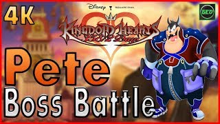 Kingdom Hearts 3582 Days 4K Pete Boss Fight [upl. by Epoillac893]