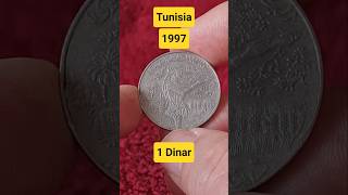 Tunisia 1997 1 Dinar Beautiful design coins Tunisia oldcoins [upl. by Kovacs]