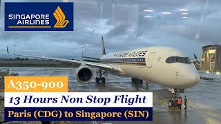 Singapore Airlines 2024  A350900  Paris CDG to Singapore SIN  SQ331  Economy 076 [upl. by Ylloh]