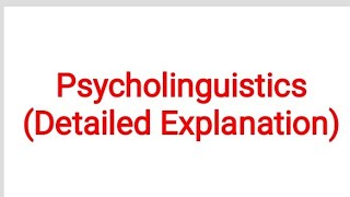 Psycholinguistics  Behaviourism and Mentalism explained in detail UrduHindi [upl. by Adoree]