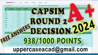 CAPSIM Round 2  Decisions 9381000 points [upl. by Jaqitsch17]