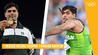 quotI missed Neeraj Chopraquot  Pakistans Arshad Nadeem 🇵🇰 after winning javelin gold at CWG 2022 [upl. by Dej12]